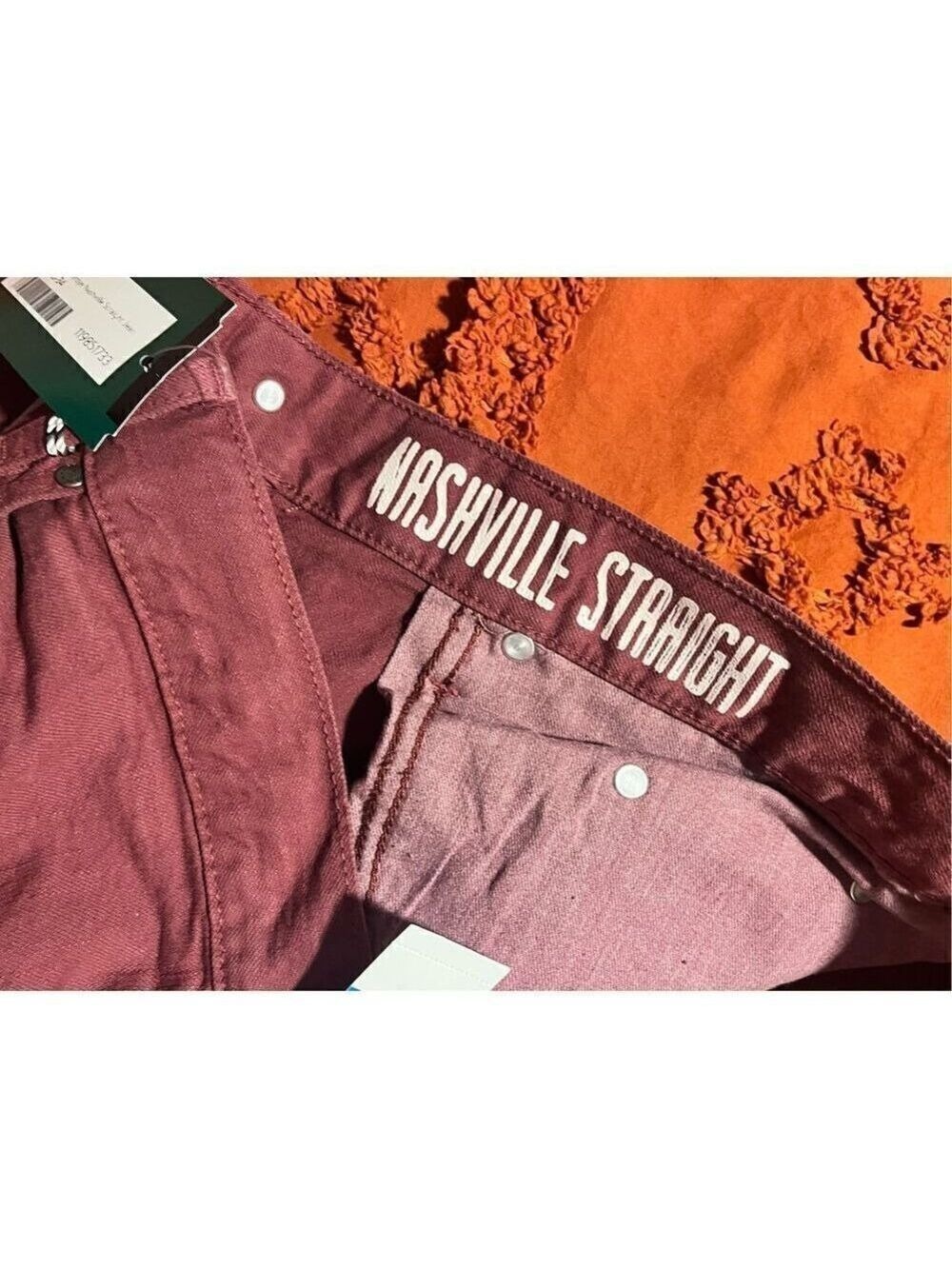 Flag & Anthem jeans Nashville Straight BNWT size 35 34 red - Picture 12 of 13